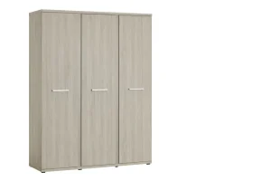 TYC - Kleerkast Erika - 3 Draaideuren - Licht Grijs Decor - 170x208x55cm | Belga Meubelen Clearance