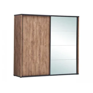 TYC - Kleerkast Octavia - 2 schuifdeuren - Donkere Eik - 220x214x60cm | Belga Meubelen Fashion