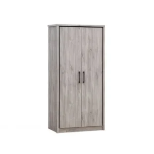 TYC - Kleerkast Olympia - 2 draaideuren - Grijze Eik - 100x208x55cm | Belga Meubelen Outlet