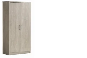 TYC - Kleerkast Olympia - 2 draaideuren - Grijze Eik - 100x210x55cm | Belga Meubelen Best