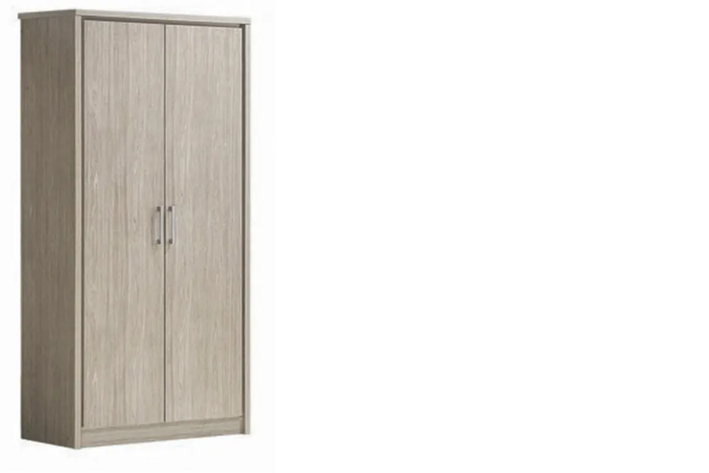 tyc__kleerkast_olympia____0.webp TYC - Kleerkast Olympia - 2 draaideuren - Grijze Eik - 100x210x55cm | Belga Meubelen Best