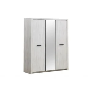 TYC - Kleerkast Ozark - 3 draaideuren - Witte Eik - 173x208x55cm | Belga Meubelen Best