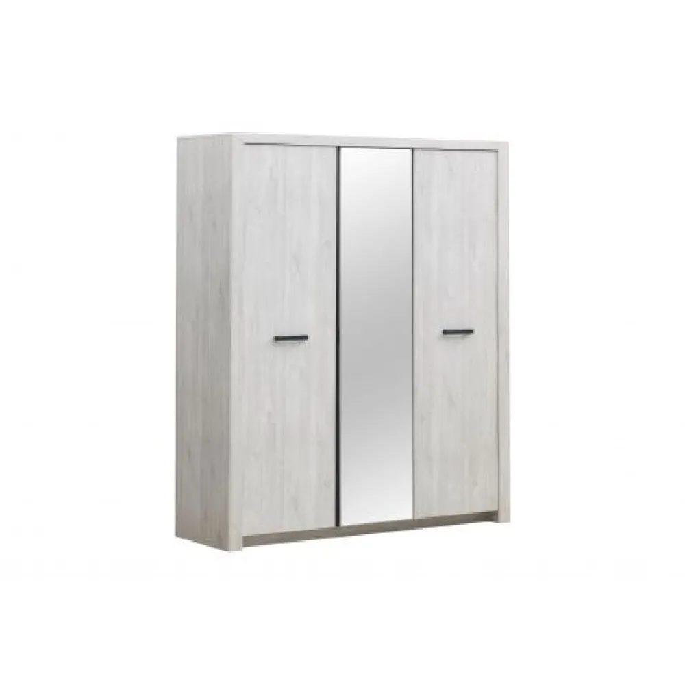 tyc__kleerkast_ozark___dr_0-2.webp TYC - Kleerkast Ozark - 3 draaideuren - Witte Eik - 173x208x55cm | Belga Meubelen Best