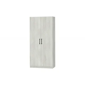 TYC - Kleerkast White - 2 draaideuren - Witte Eik - 80x180x40cm | Belga Meubelen New