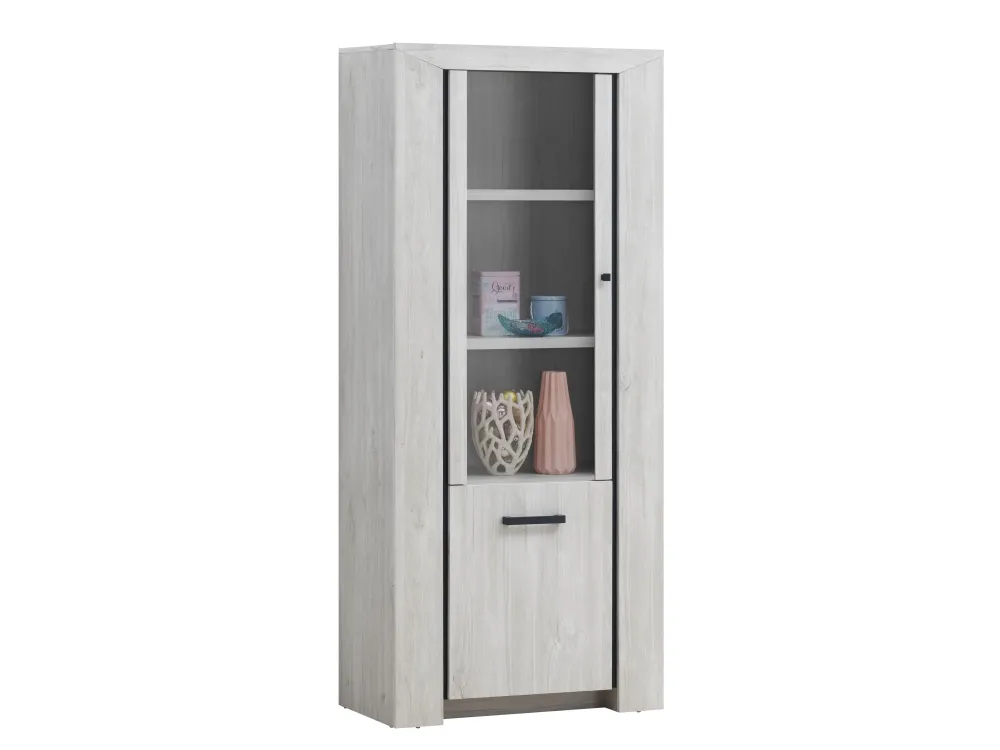 tyc__kolomkast_vitrine_oz_0.webp TYC - Kolomkast Vitrine Ozark - Witte Eik - 82x193x45cm | Belga Meubelen Hot