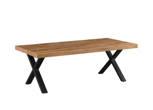 TYC - Salontafel Orly - Industri-le Eik - X-poten - 130x45x65cm | Belga Meubelen Discount