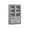 TYC - Vitrine Olympia - Grijze Eik - 115x180x40cm | Belga Meubelen Online