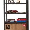 Vipack - Boekenkast Alex - AXBI2219 - Natuur - 40x200x80cm | Belga Meubelen Best