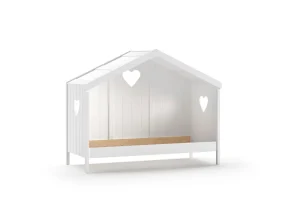 Vipack - Eenpersoonsbed Amori - AMCB9114 - Wit - 98,7x171,7x213cm | Belga Meubelen Hot