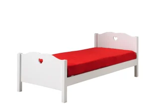 Vipack - Eenpersoonsbed Amori - AMBE9014 - Wit - 96x80x211,2cm | Belga Meubelen Discount