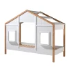 Vipack - Eenpersoonsbed Babs - BSBE9014 - Wit/Natuur - 168,7x106x210cm | Belga Meubelen Hot