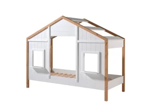Vipack - Eenpersoonsbed Babs - BSBE9014 - Wit/Natuur - 168,7x106x210cm | Belga Meubelen Hot
