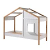 Vipack - Eenpersoonsbed Babs - BSBE9114 - Wit/Natuur - 168,7x106x210cm | Belga Meubelen Sale