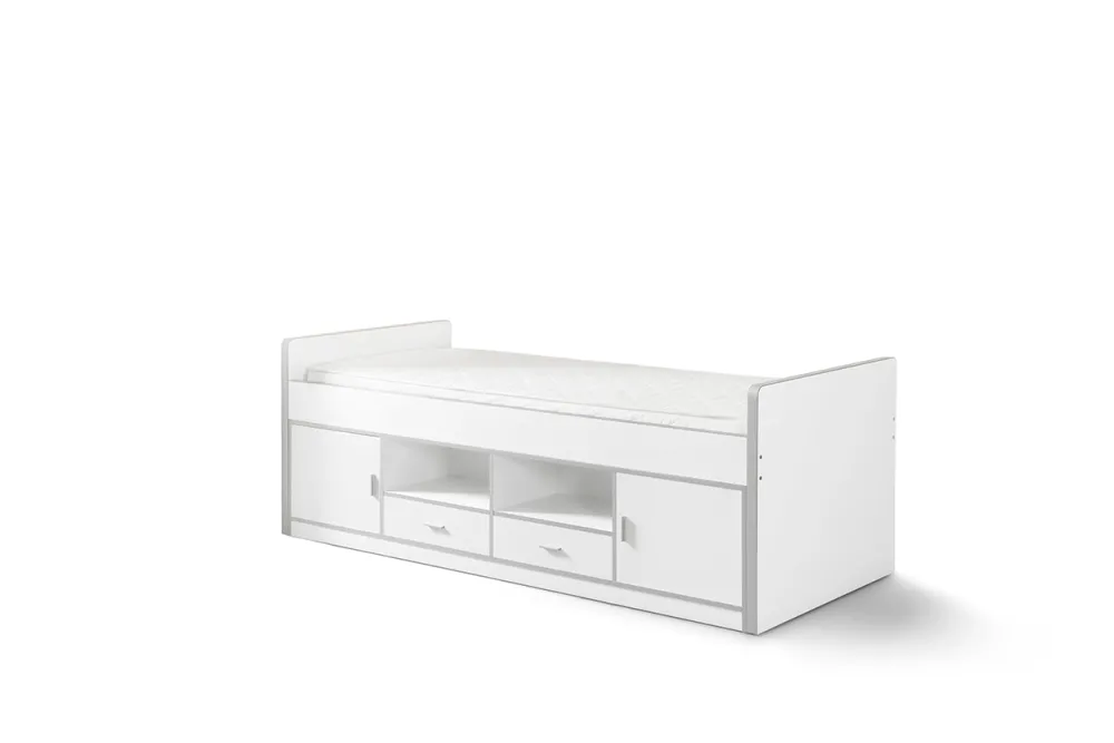 vipack__eenpersoonsbed_bo_0-3.webp Vipack - Eenpersoonsbed Bonny - BONKB9014 - Wit - 97,5x78,5x207cm | Belga Meubelen Hot