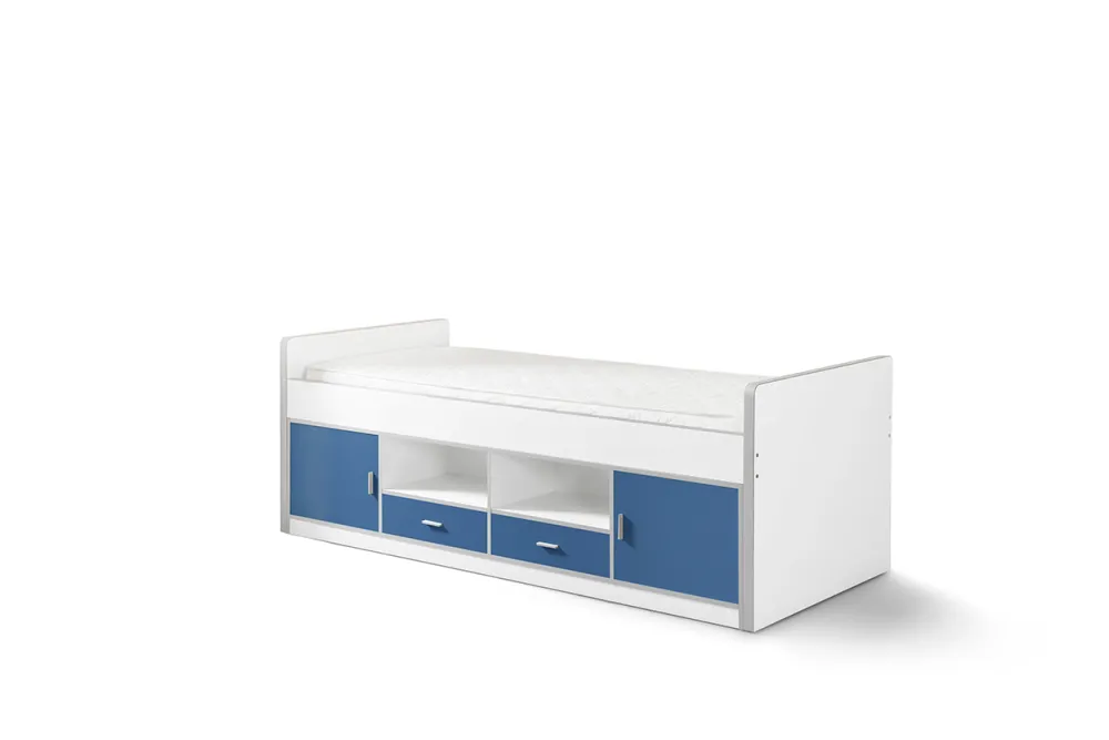 vipack__eenpersoonsbed_bo_0-6.webp Vipack - Eenpersoonsbed Bonny - BONKB9007 - Blauw - 97,5x78,5x207cm | Belga Meubelen Online