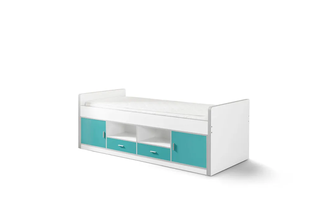 vipack__eenpersoonsbed_bo_0.webp Vipack - Eenpersoonsbed Bonny - BONKB9094 - Turquoise - 97,5x78,5x207cm | Belga Meubelen Discount