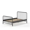 Vipack - Eenpersoonsbed Bronxx - BRBE1418 - Zwart - 146,5x110x208cm | Belga Meubelen Fashion