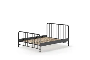 Vipack - Eenpersoonsbed Bronxx - BRBE1618 - Zwart - 166,5x110x208cm | Belga Meubelen Best