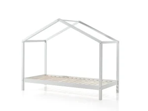 Vipack - Eenpersoonsbed Dallas - DAZH9014 - Wit - 97x170x210,5cm | Belga Meubelen Discount