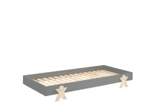Vipack - Eenpersoonsbed Modulo - MDBE9215 - Grijs - 93,8x27,5x200cm | Belga Meubelen Discount
