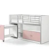 Vipack - Halfhoogslaper Bonny - BONHS9115 - Roze - 96x121x207cm | Belga Meubelen Hot