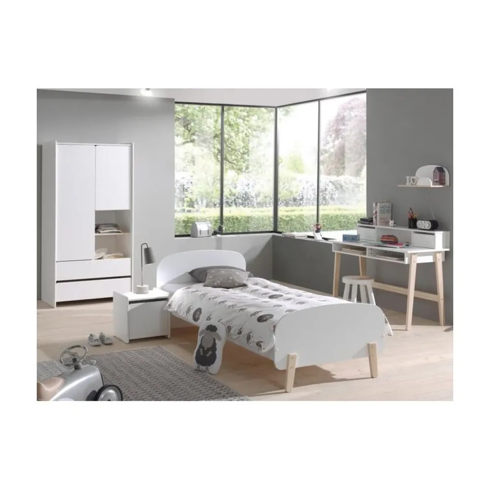 vipack__jeugdkamer_kiddy__0.webp Vipack - Jeugdkamer Kiddy - 3-delig - Wit/Eik | Belga Meubelen Discount