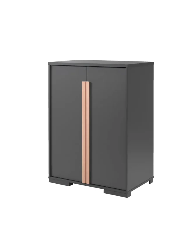 Vipack - Kleerkast London - LDHSKL80 - Grijs - 56x116,2xcm | Belga Meubelen Discount