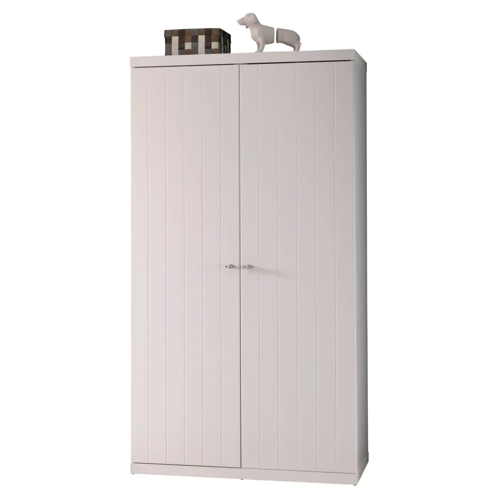 vipack__kleerkast_robin___0-1.webp Vipack - Kleerkast Robin - ROKL1214 - Wit - 57x204,5xcm | Belga Meubelen Online
