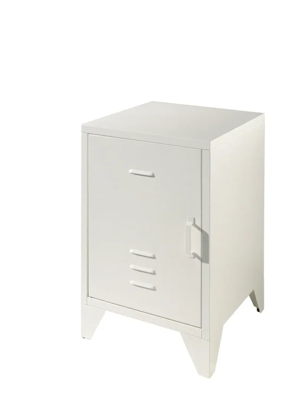 Vipack - Nachtkastje Bronxx - BRNA1114 - Wit - 40x60,5x40cm | Belga Meubelen Online
