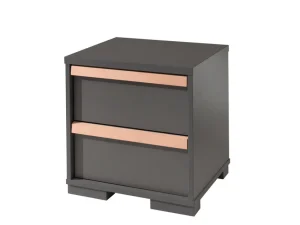 Vipack - Nachtkastje London - LDNA2280 - Grijs - 40x48,8xcm | Belga Meubelen Sale