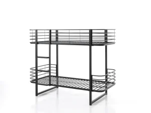 Vipack - Stapelbed Oscar - OSSB9018 - Zwart - 104x166xcm | Belga Meubelen Discount