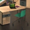 Wimex - Bureau Liverpool - Donkere Eik/Grijs - 140x75x70cm | Belga Meubelen Online