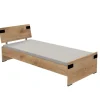 Wimex - Eenpersoonsbed Liverpool - Donkere Eik - 90x85x200cm | Belga Meubelen Discount