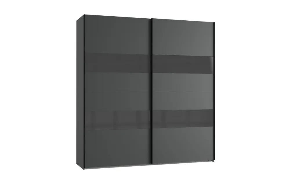 wimex__kleerkast_altona___0.webp Wimex - Kleerkast Altona 2 - 2 schuifdeuren - Antraciet - 180x200x64cm | Belga Meubelen Best