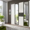 Wimex - Kleerkast Diver - 6 draaideuren - Wit/eik/Grijs- 225x210x58cm | Belga Meubelen Best
