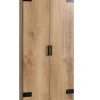 Wimex - Kleerkast Liverpool - 2 draaideuren - Donkere Eik/Antraciet - 90x199x58cm | Belga Meubelen Hot
