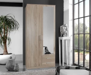 Wimex - Kleerkast Wenen - 2 draaideuren - Drie kleuren - 90x199x58cm | Belga Meubelen Discount