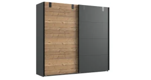 Wimex - Schuifdeurenkast Malmoe - Eiken en Grafiet decor - 225x210x65cm | Belga Meubelen Best