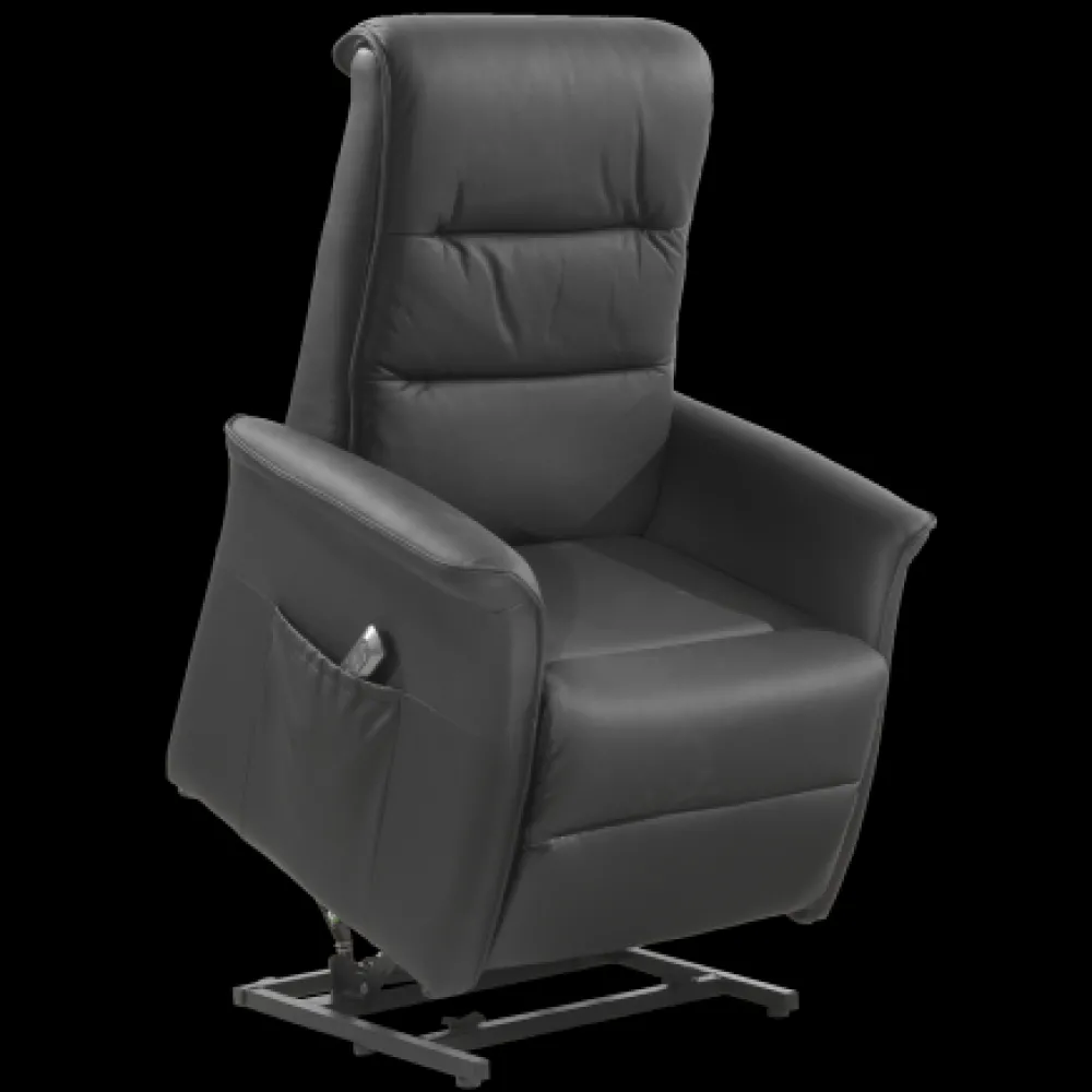 ylf__relaxfauteuil__yani__0.webp YLF - Relaxfauteuil Yani - Leder - Zwart - Twee motoren - 75x100x80cm | Belga Meubelen Online