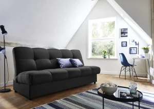 Zetelbed Alfa - Stof - Lichtgrijs - 198x87x93cm | Belga Meubelen Outlet