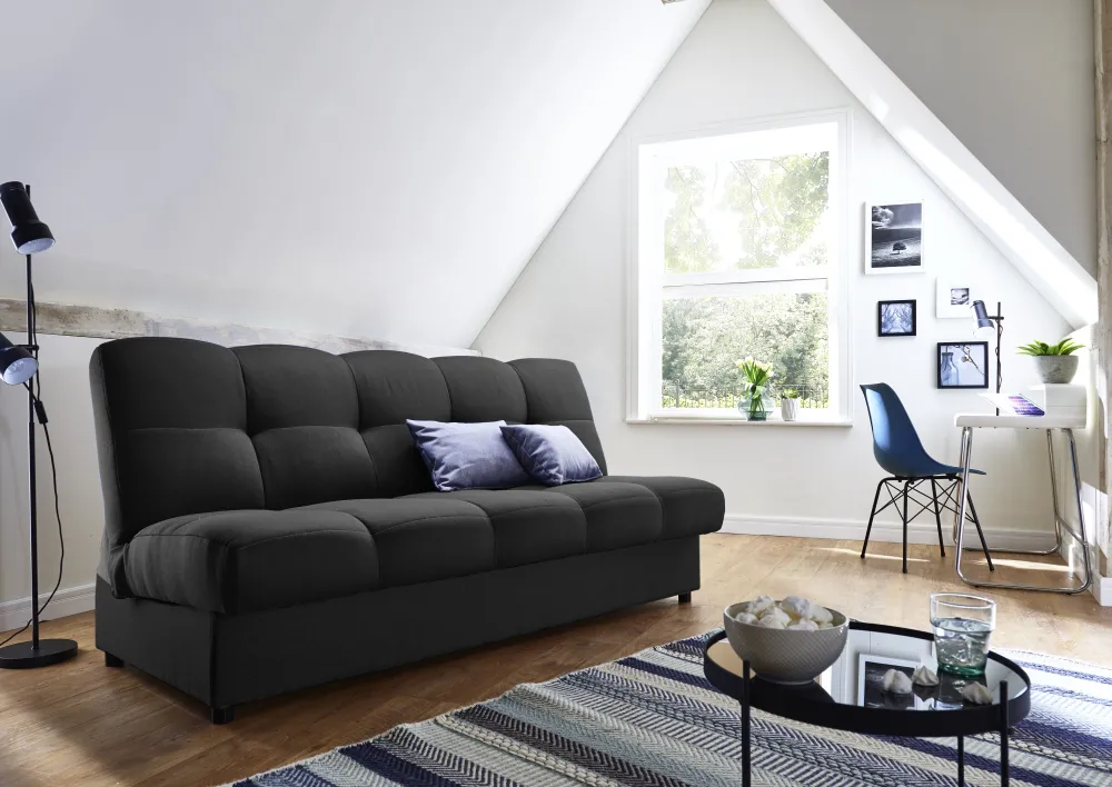 zetelbed_alfa__stof__lich_0.webp Zetelbed Alfa - Stof - Lichtgrijs - 198x87x93cm | Belga Meubelen Outlet
